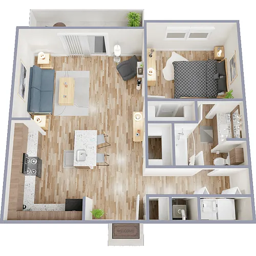 Floor plan 1 bedroom