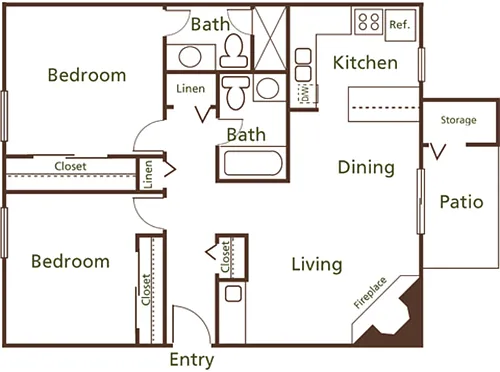 Floor plan Two Bedroom B