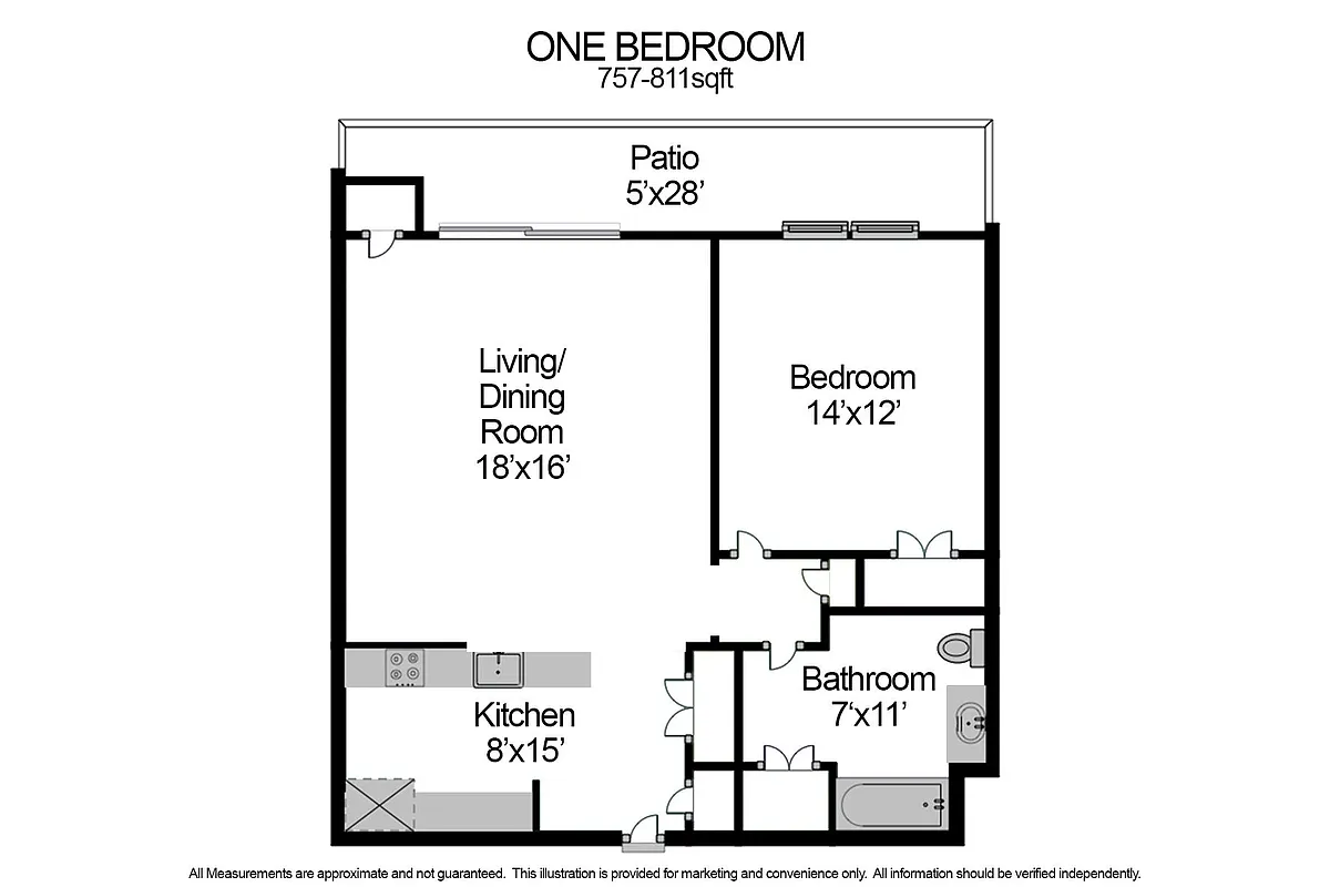 Floor plan One Bedroom