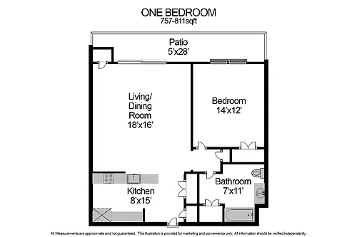 Floor plan One Bedroom