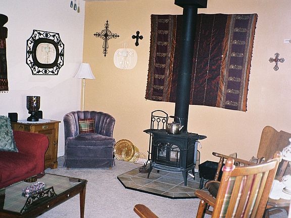 Cozy Living Room w/ Wood Stove