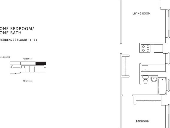 2nd image of 520 W 43rd St APT 22E