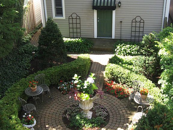 Back yard and garage