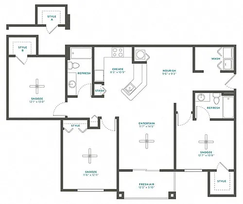 Floor plan 3A