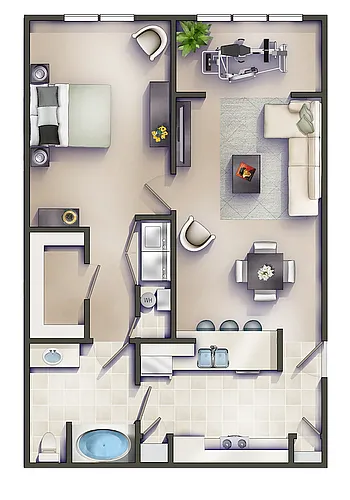 Floor plan The Currituck Patio