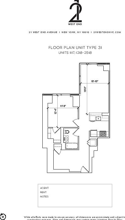 1st image of 21 W End Ave APT 2218