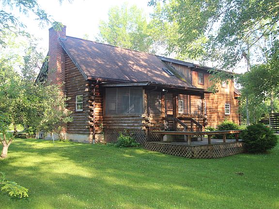 Backyard with screen porch