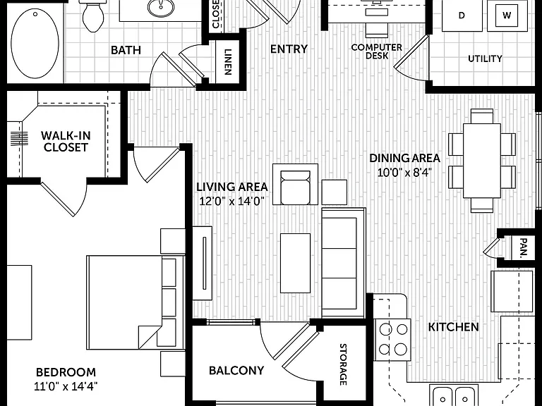 1EAR floor plan Lakeshore Pearl