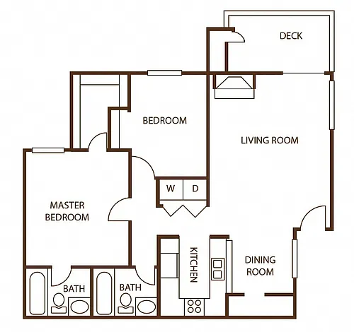Floor plan 2 bedroom 2 bath