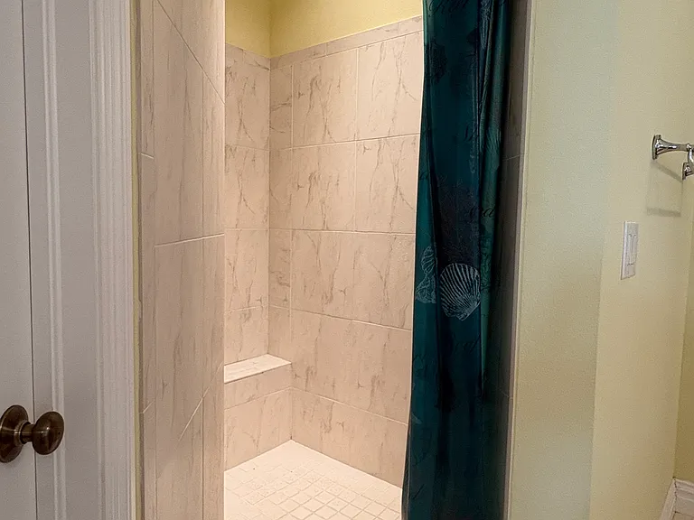 standing shower in master bath