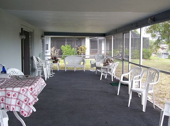 Huge lanai with water view!