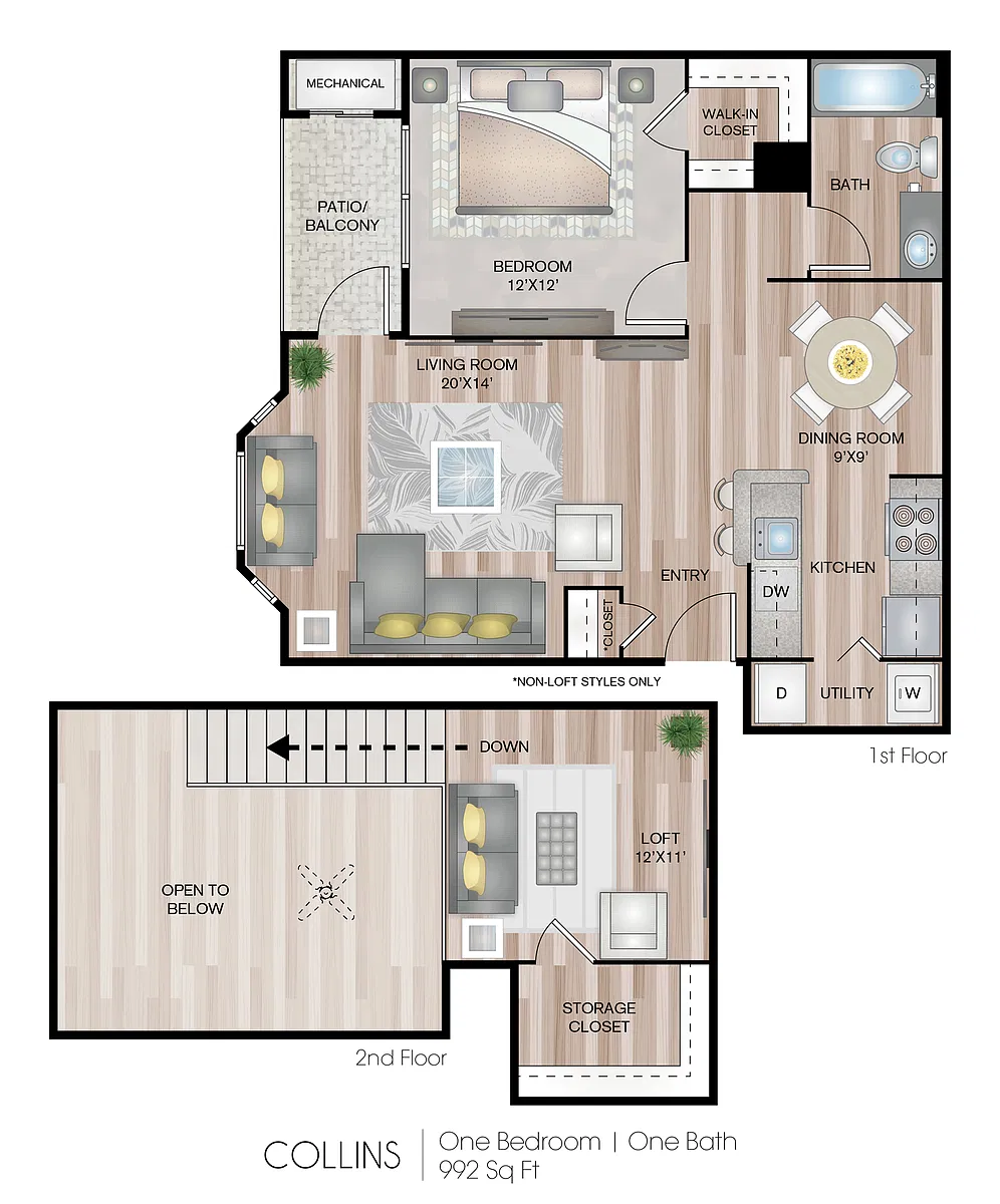 Floor plan Collins with Loft