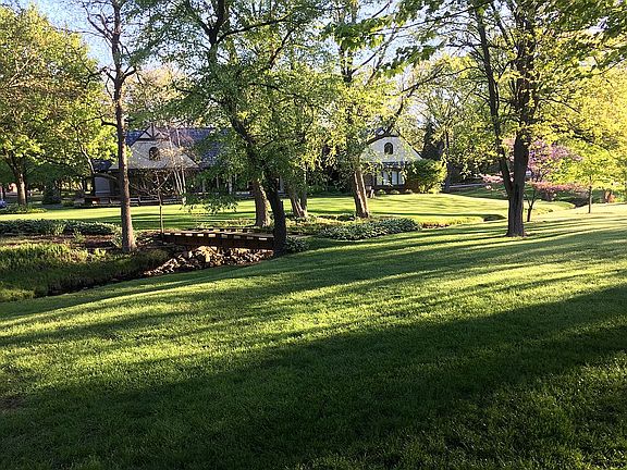 Morning sun on footbridge 