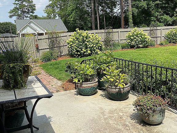 Large patio, storage shed