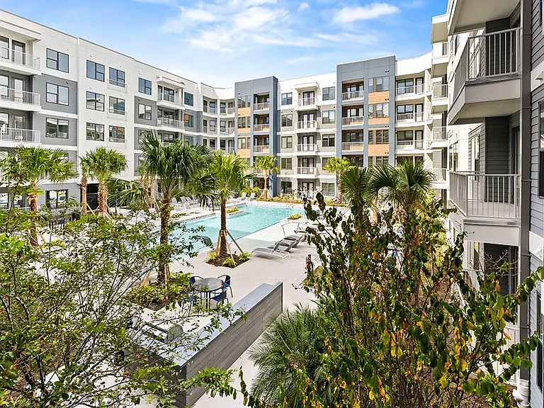 Ground Floor Resort-Style Pool |The Station at San Marco| Jacksonville, FL