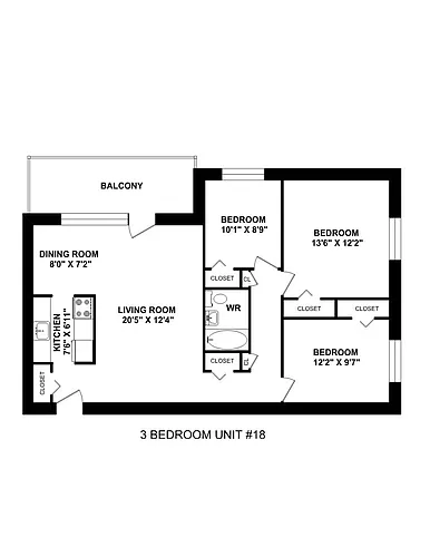 Floor plan 3 Bedroom
