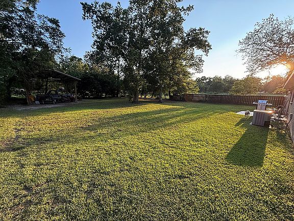 backyard with 16x24 polebarn