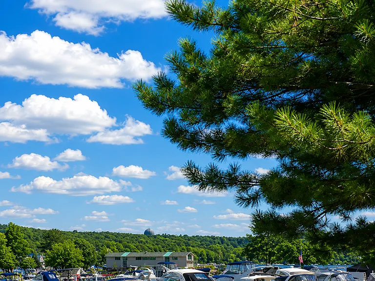 Abbey marina on a sunny