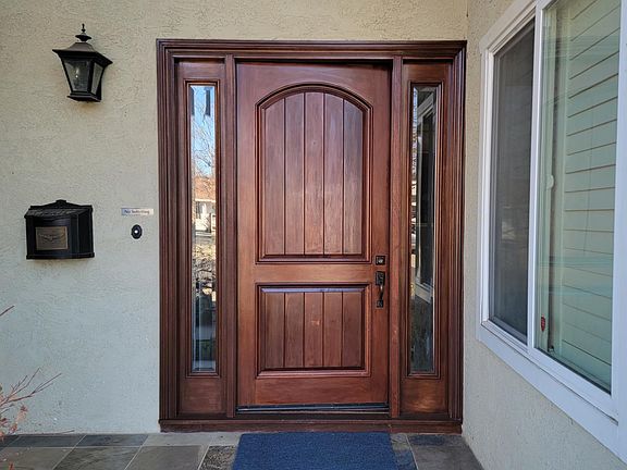 Custom mahogany front entry door