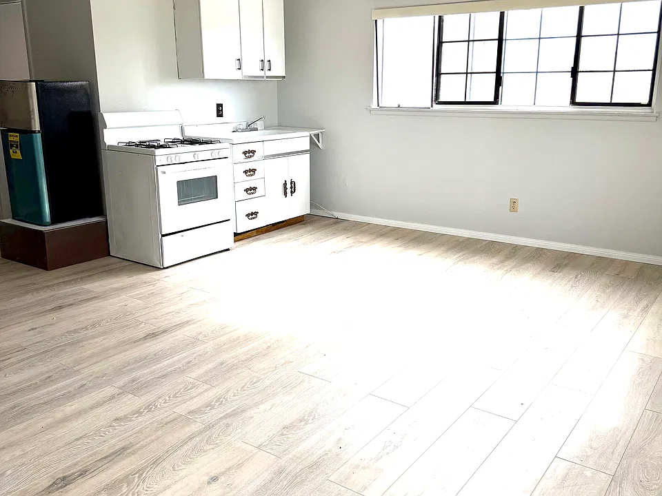 kitchen and living area