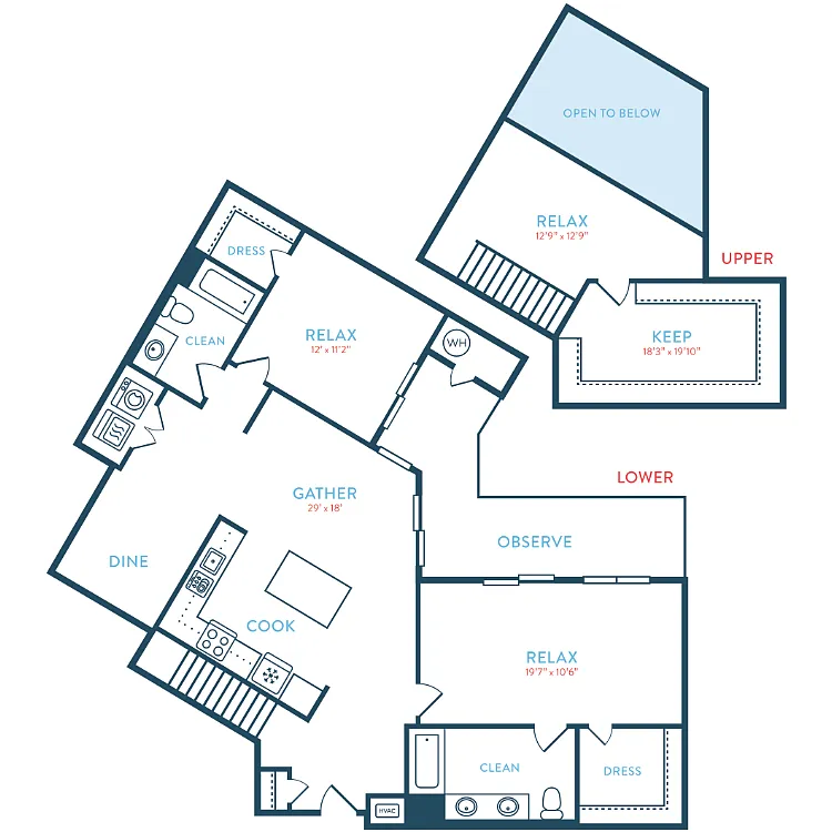 Floor plan 1712 Waypointe B9 Loft
