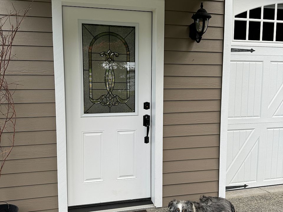 Front door our sweet dog Birdie