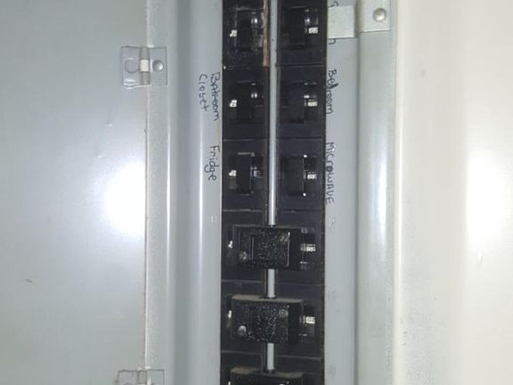 Electrical panel, provides for all the electric heat that is thermostatically controlled in each room.