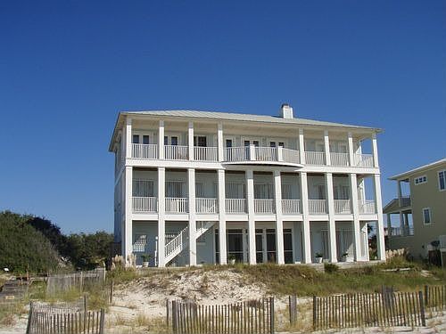 Our house from the beach