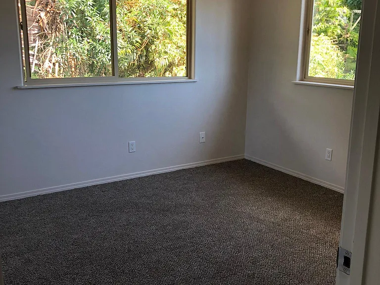 2nd bedroom on left 2 windows slider closet