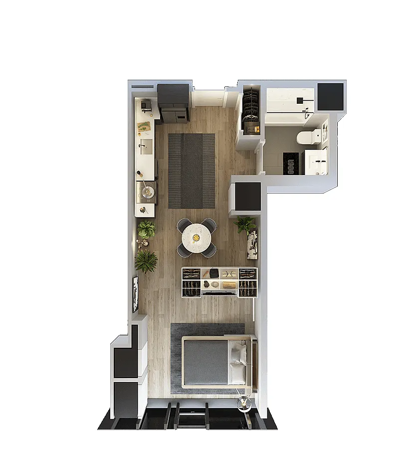 Floor plan Studio-T-14a
