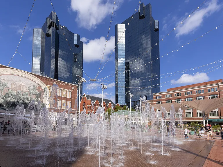 Downtown Fort Worth's Sundance Square Near The Elm at River Park