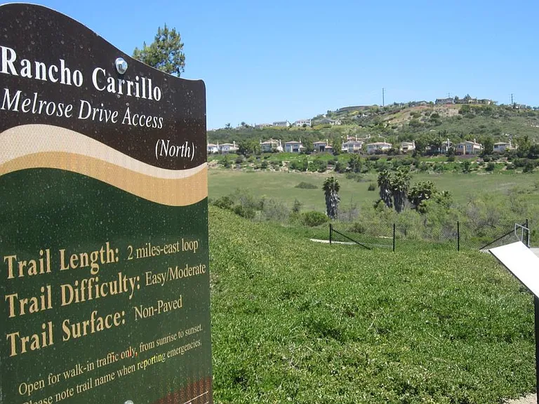 Rancho Carrillo has saved 40% of its land for open space! Hiking and biking trails are abundant.