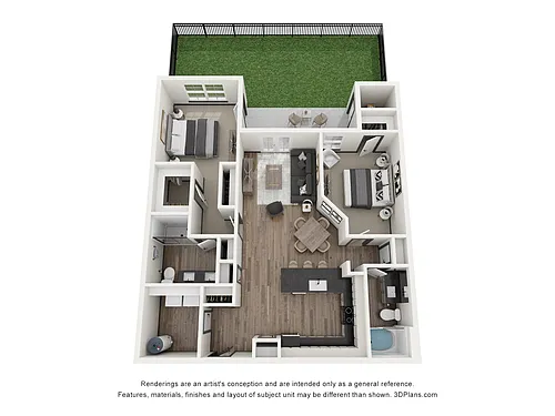 Floor plan Osprey with Turf Yard