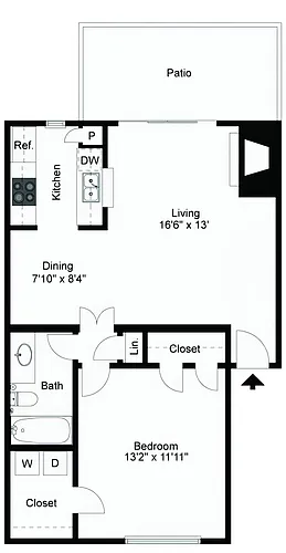 Floor plan 1X1 SM