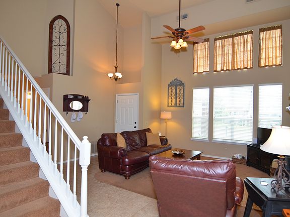 Carpeting and tiles in living room