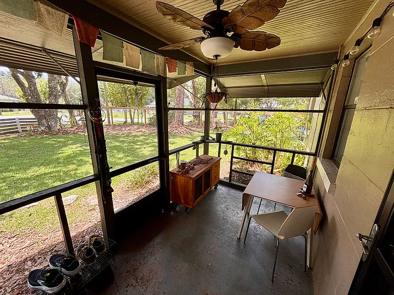 Screened-in front patio