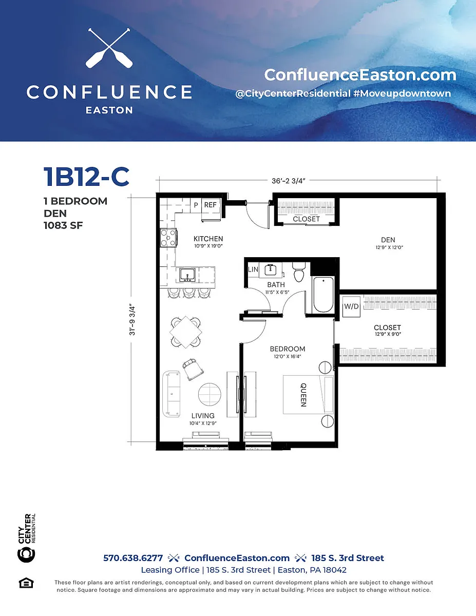 Floor plan 1B12-C