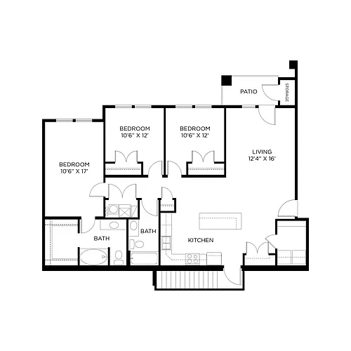 Floor plan Traverse-2nd floor with stairs to garage