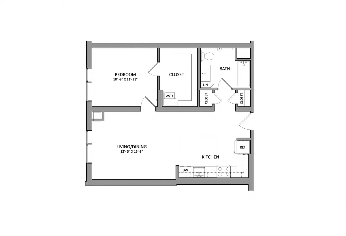 Floor plan Canvas A1B | 1 Bed | 1 Bath