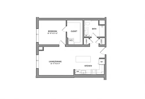 Floor plan Canvas A1B | 1 Bed | 1 Bath