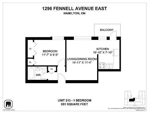 Floor plan Apartment - 1 Bedroom