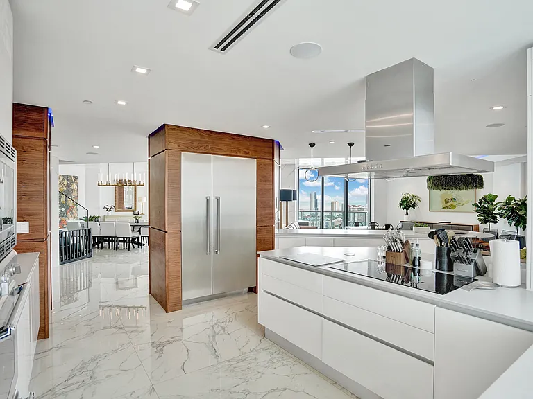 open kitchen with dining area