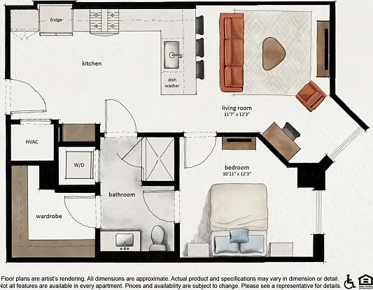 A02 | 1x1 | 689 sq ft A02 | 1x1 | 689 sq ft