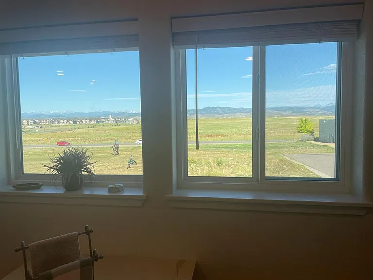 View from kitchen and living room