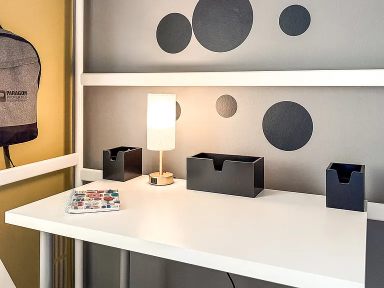 Cozy work from home space at Woodland Villa Apartments in Westland, MI.