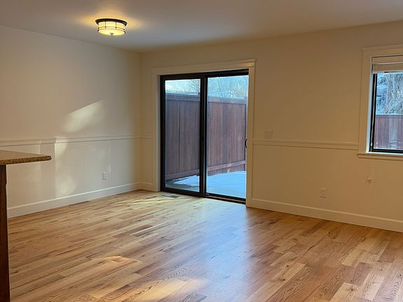 Dining area leading to back yard and patio.