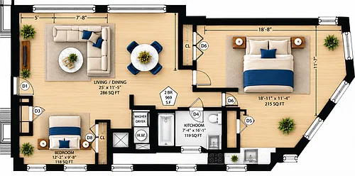 Floor plan 208