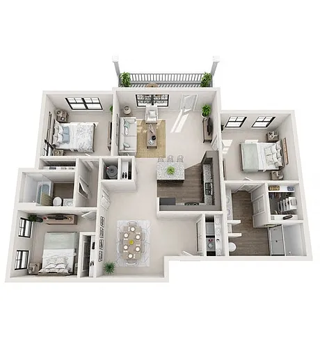 Floor plan C1 (Balcony/Sunroom)