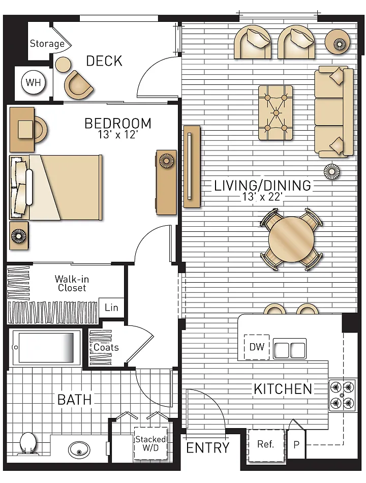 Floor plan Cadiz - One Bedrooms