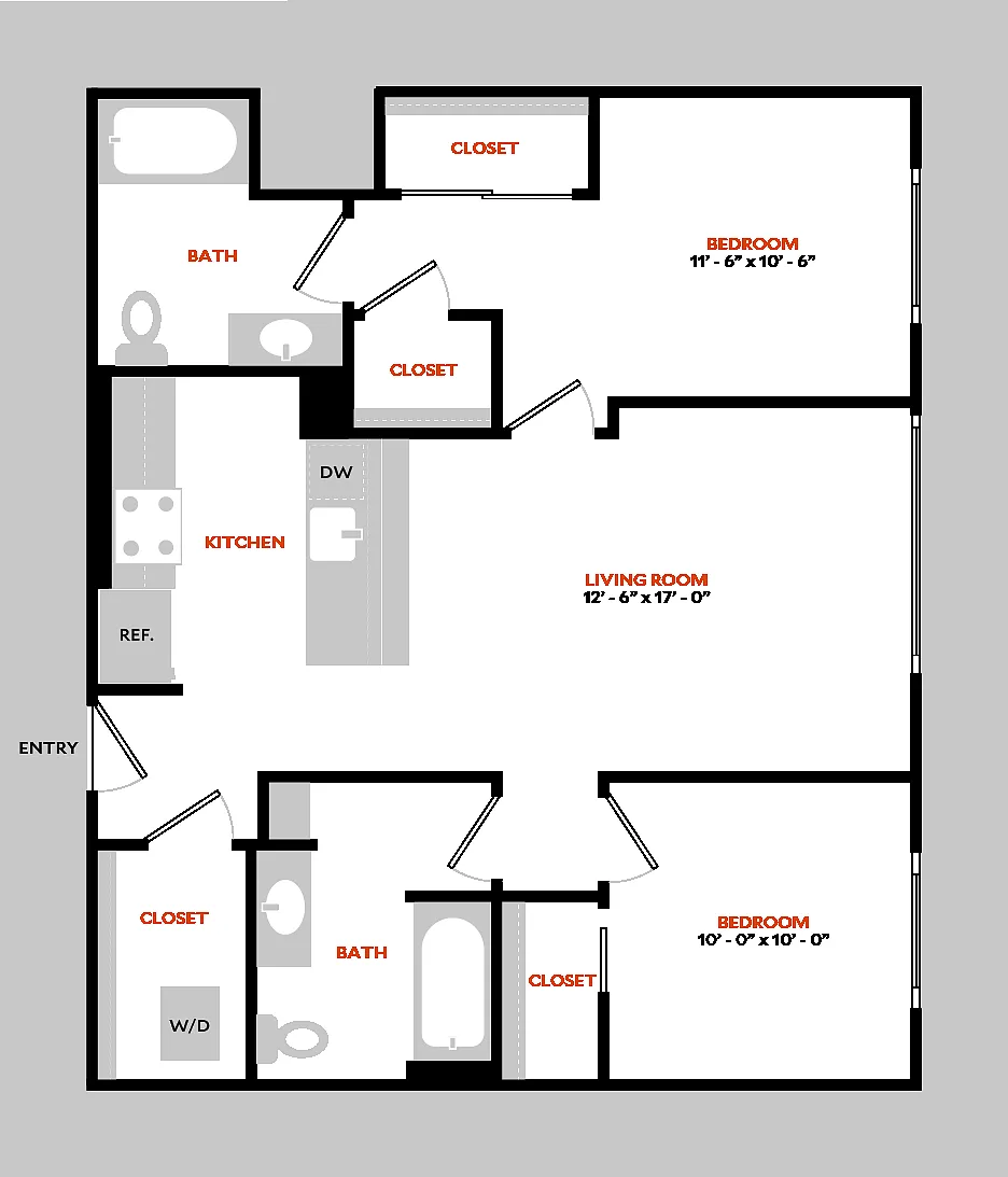Floor plan South 2B